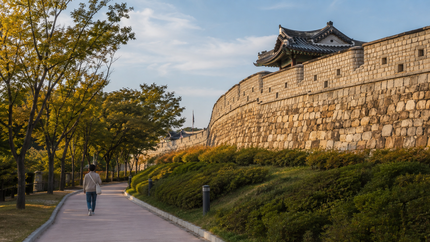 수원 화성 성곽길 1시간 코스에서 만나는 낮의 성곽 산책 풍경